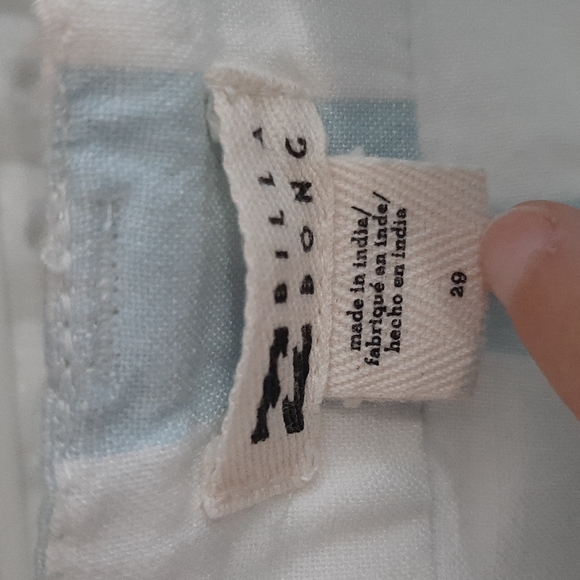 Billabong High Waisted Mini Cotton Stripped Shorts Size 29 - Picture 3 of 8